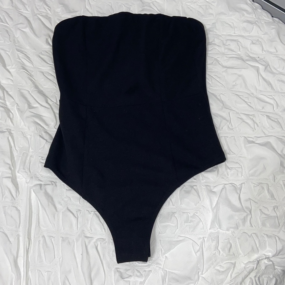 Shein Black tube top bodysuit